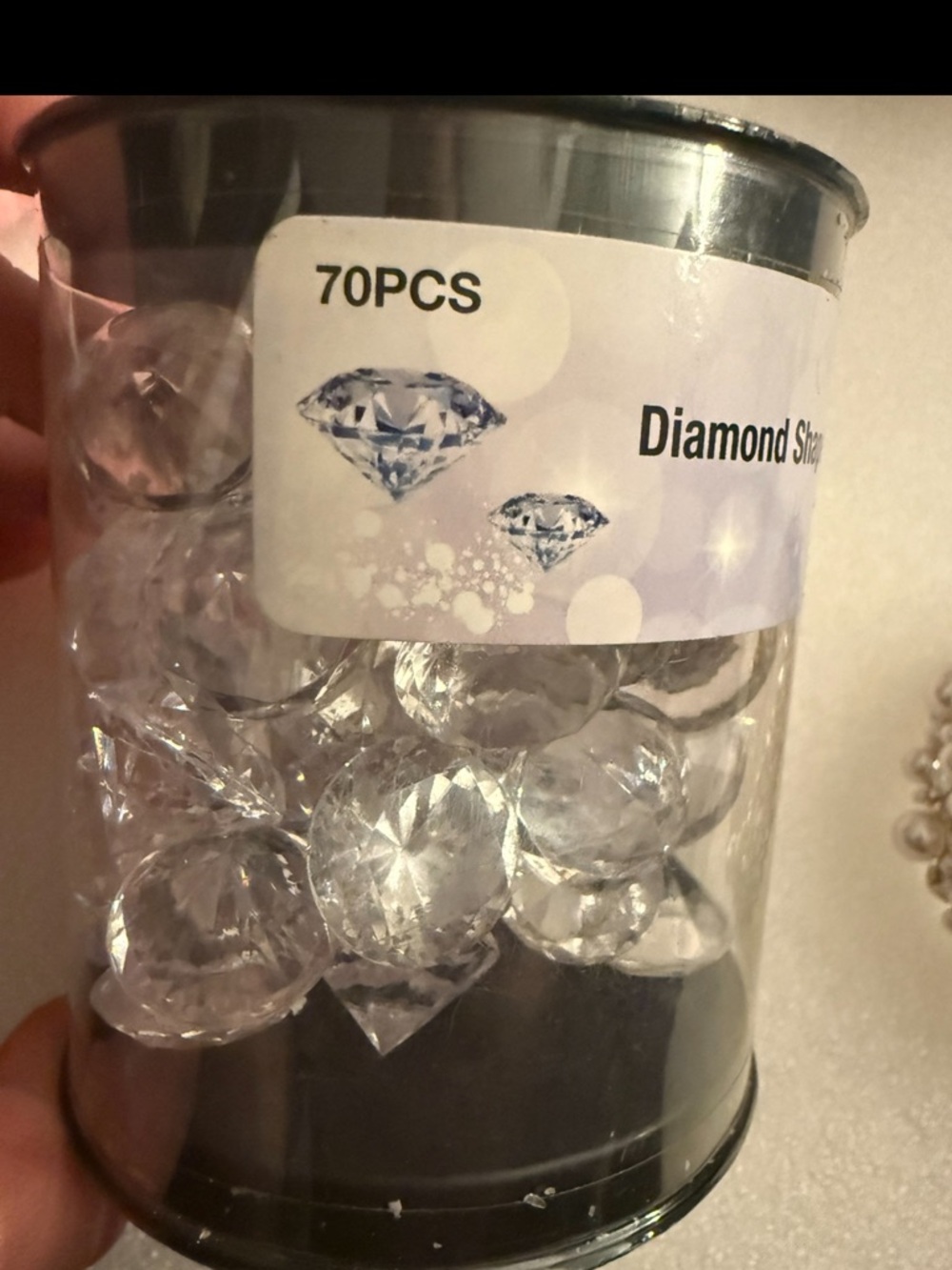 70 PCS Clear Acrylic Diamonds – Table Scatter & Vase Filler Decor